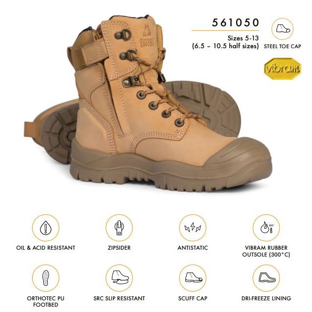 Mongrel 561050 L/U Zip Nitrile Scuff Cap Safety Boot