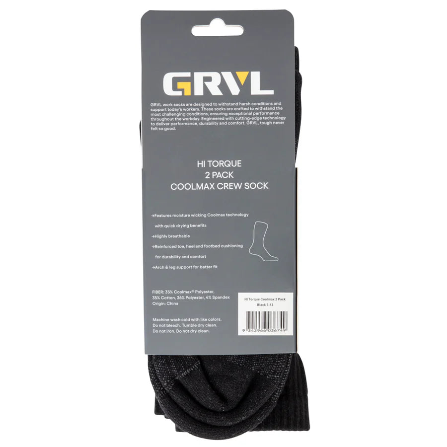 GRVL Socks - Hi Torque Coolmax 2 Pack