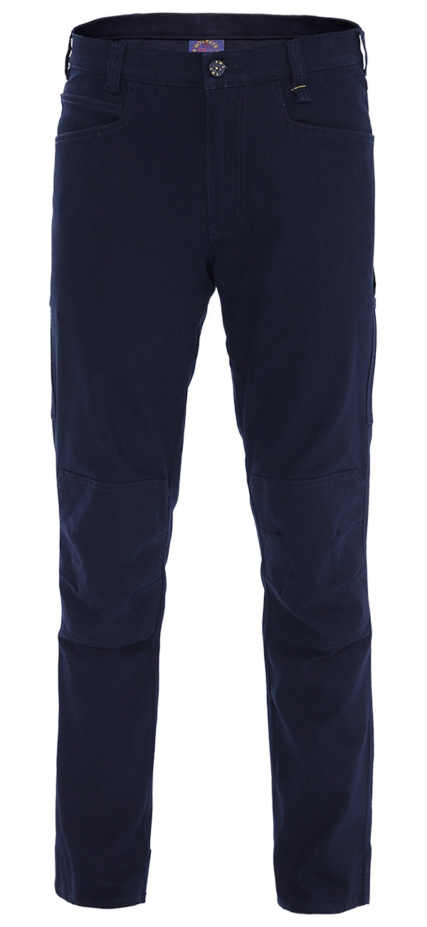 Navy blue pants on a white background