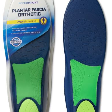 Implus 40307 Sof Comfort Mens Plantar Fascia Orthotic Footbed