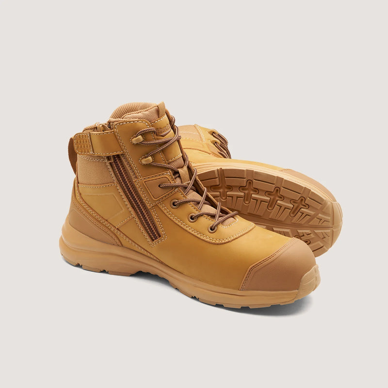 Blundstone 796 Blundstone - Rubber Comp Safety - Wheat - Unisex - Zip Side