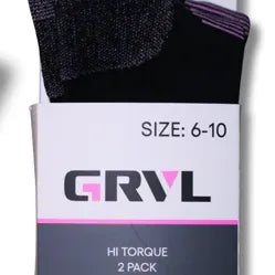 GRVL Socks - Womens Hi Torque Coolmax 2 Pack