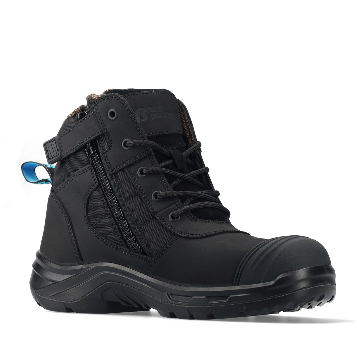 Bata Ultra Zippy Zip Side Safety Boot Black