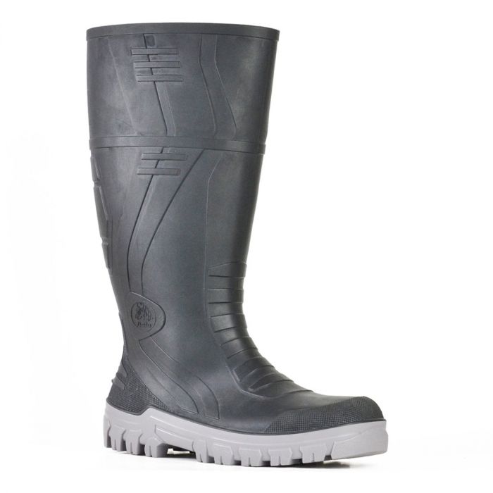 Bata 892-62290 Jobmaster 3 PVC 400mm Safety Gumboot Black/Grey Size 9