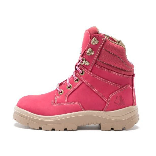 Online Pink Southern Cross Zip Ladies Work Boots